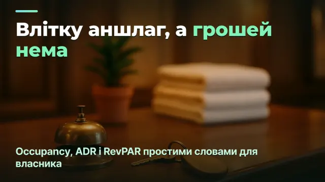 Occupancy, ADR і RevPAR: чому заповнений готель — ще не прибутковий