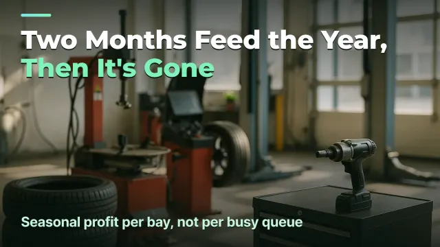 Tire Service: Seasonal Profit Per Bay, Not Just a Busy Season