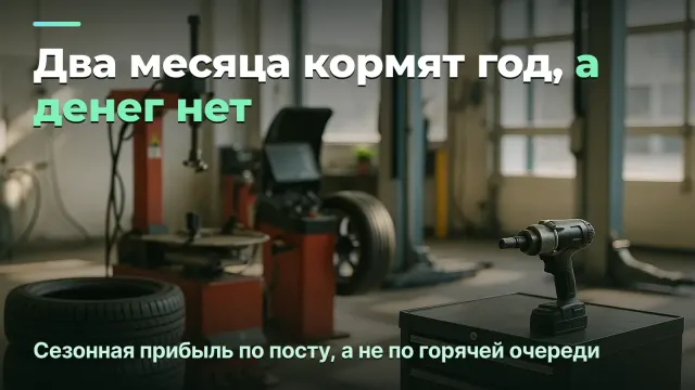 Шиномонтаж: сезонная прибыль по посту, а не просто горячая очередь