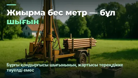 Ұңғыма бұрғылау: метрден емес, ұңғымадан түсетін пайда