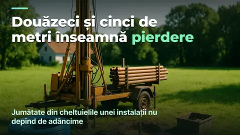 Foraj puțuri: profit pe puț, nu pe metru