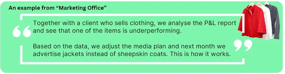 An example from "Marketing Office"