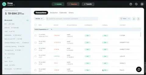 Adding a transaction to Finmap