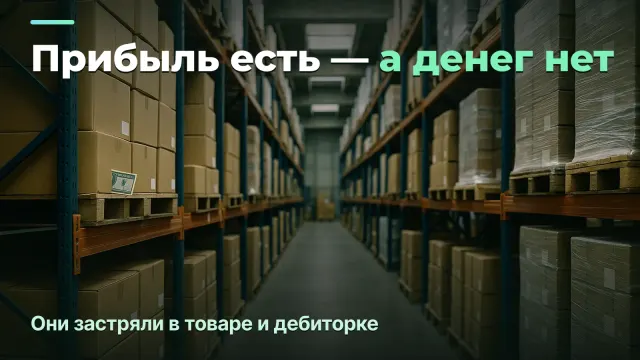 Опт: прибыль на бумаге, а денег нет — они застряли в товаре и дебиторке