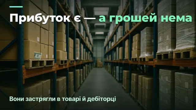 Опт: прибуток на папері, а грошей нема — вони застрягли в товарі й дебіторці