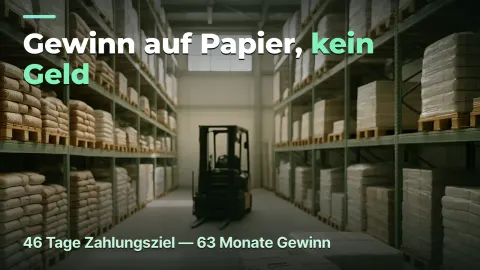 Großhandel mit Zahlungsziel: Gewinn auf Papier, kein Geld