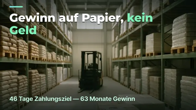 Großhandel mit Zahlungsziel: Gewinn auf Papier, kein Geld