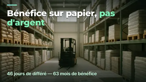 Gros avec différé : bénéfice sur papier, pas d'argent