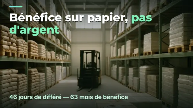Gros avec différé : bénéfice sur papier, pas d'argent