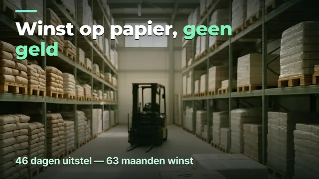 Groothandel met uitstel: winst op papier, geen geld