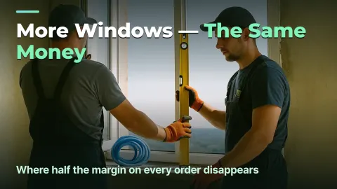 Window installation: profit per order, not per square metre