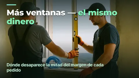 Montaje de ventanas: beneficio por pedido, no por metro cuadrado