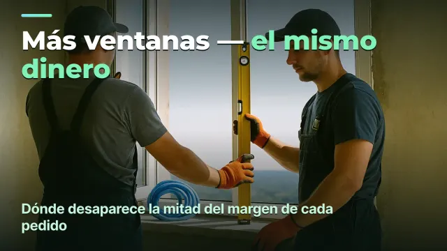 Montaje de ventanas: beneficio por pedido, no por metro cuadrado
