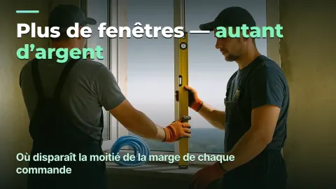Pose de fenêtres : le bénéfice par chantier, pas au mètre carré