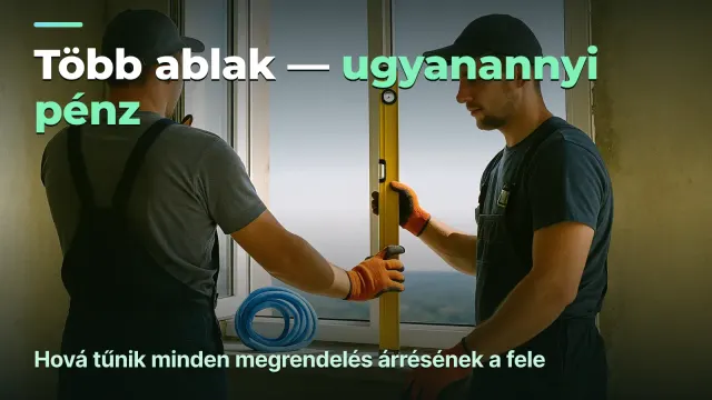 Ablakbeépítés: nyereség megrendelésenként, nem négyzetméterenként