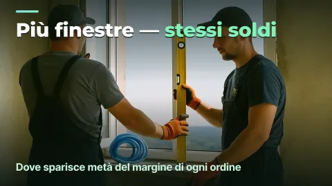 Montaggio serramenti: utile per commessa, non al metro quadro