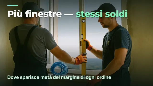 Montaggio serramenti: utile per commessa, non al metro quadro