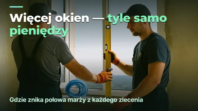 Montaż okien: zysk ze zlecenia, a nie z metra kwadratowego