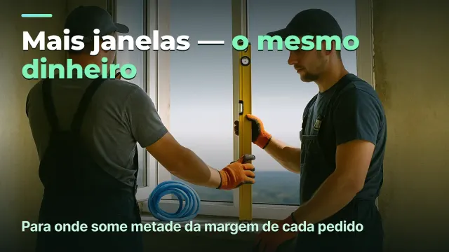 Instalação de esquadrias: lucro por obra, não por metro quadrado